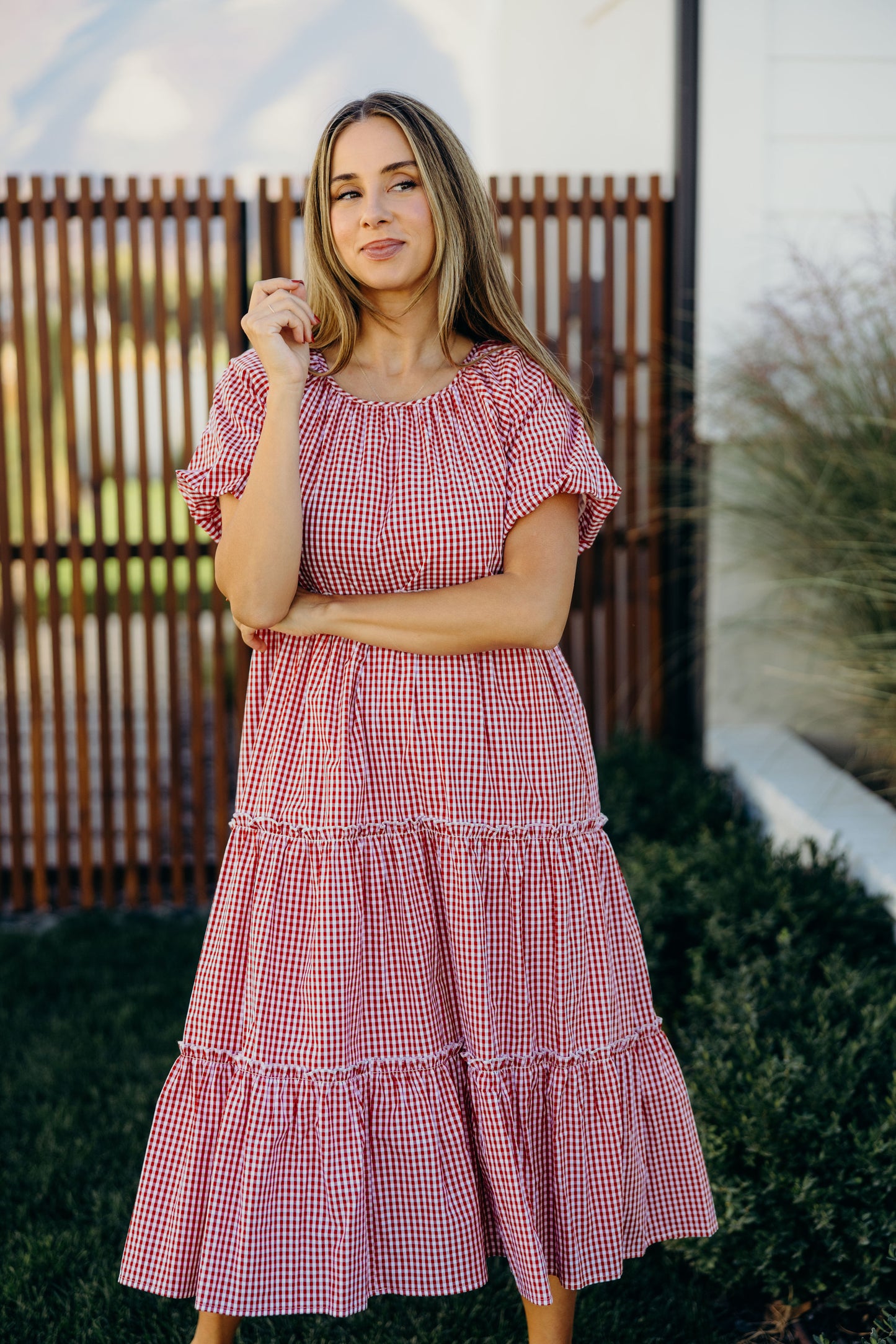 THE SERENA IN RED CHECK