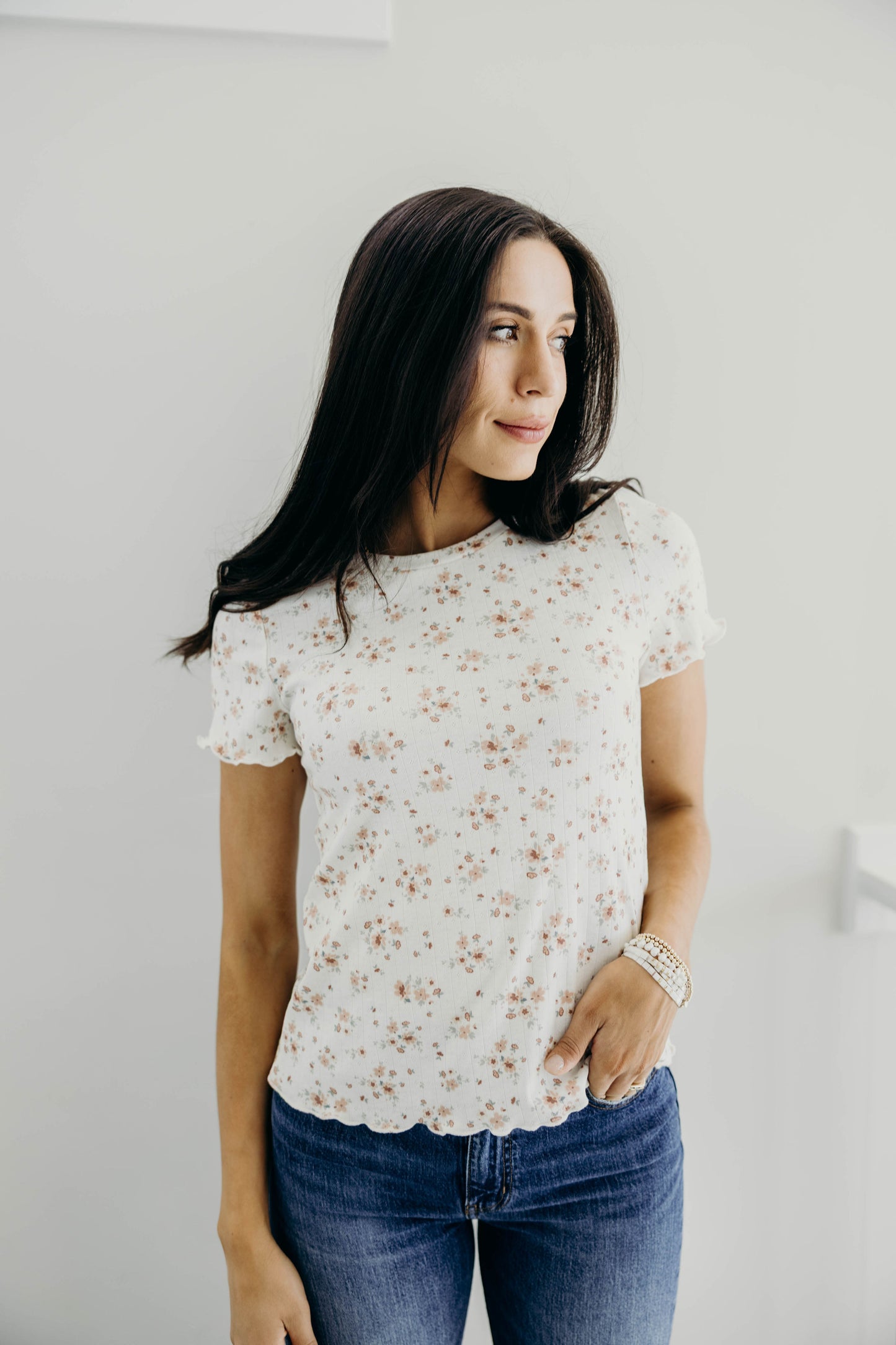 LETTUCE EDGE TEE IN WILD SAFFRON