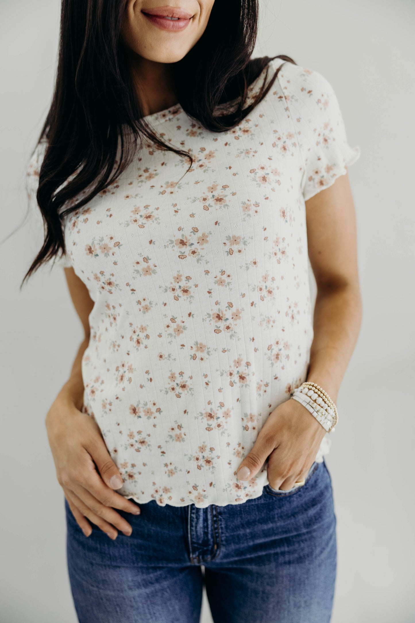 LETTUCE EDGE TEE IN WILD SAFFRON