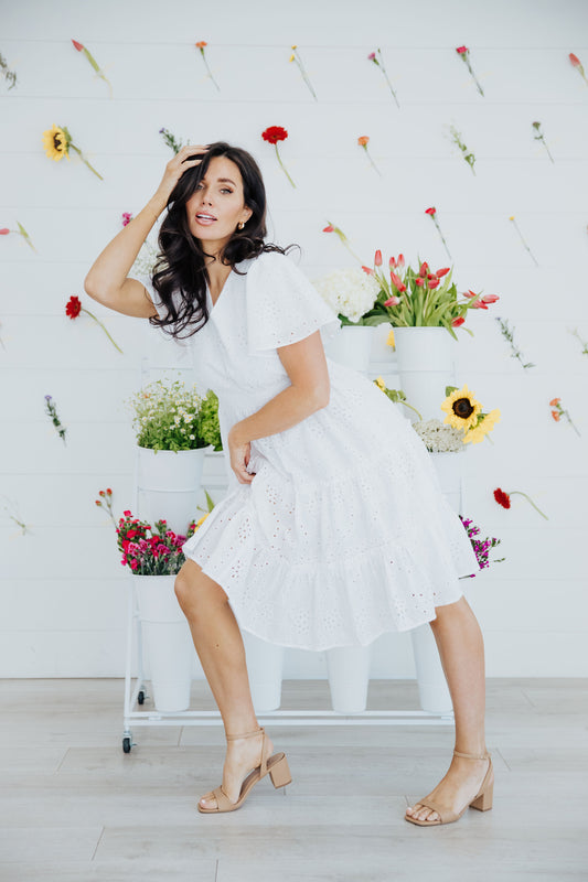 THE JACKIE IN WHITE EYELET