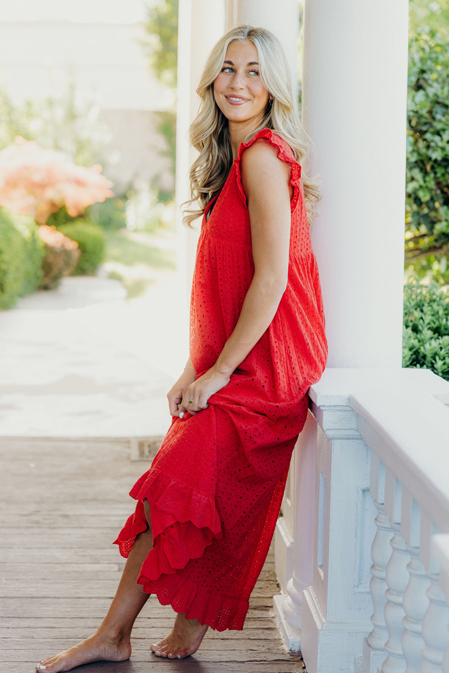 THE DUTTON IN HIBISCUS EYELET FINAL SALE