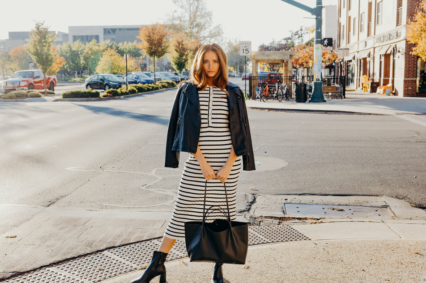THE THEODORA IN BLACK STRIPED