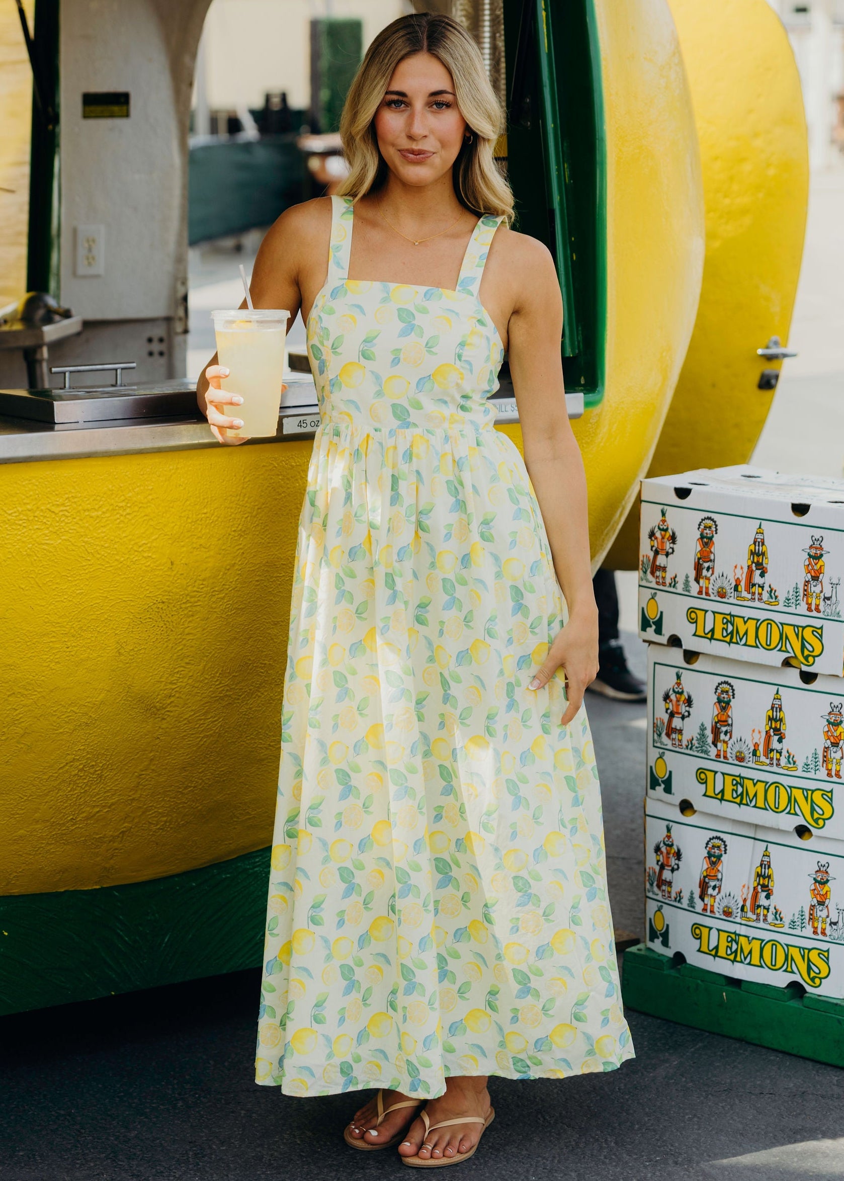 yellow modest dress Women's Mikarose The Marquee Midi XSmall Lemon Capri Margo Maxi Dress extremely comfortable fabric june 26 buy Option 1:US 8