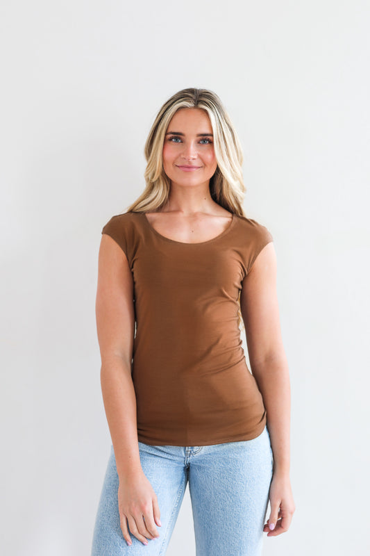 LAYERING TEE IN GINGER SNAP FINAL SALE
