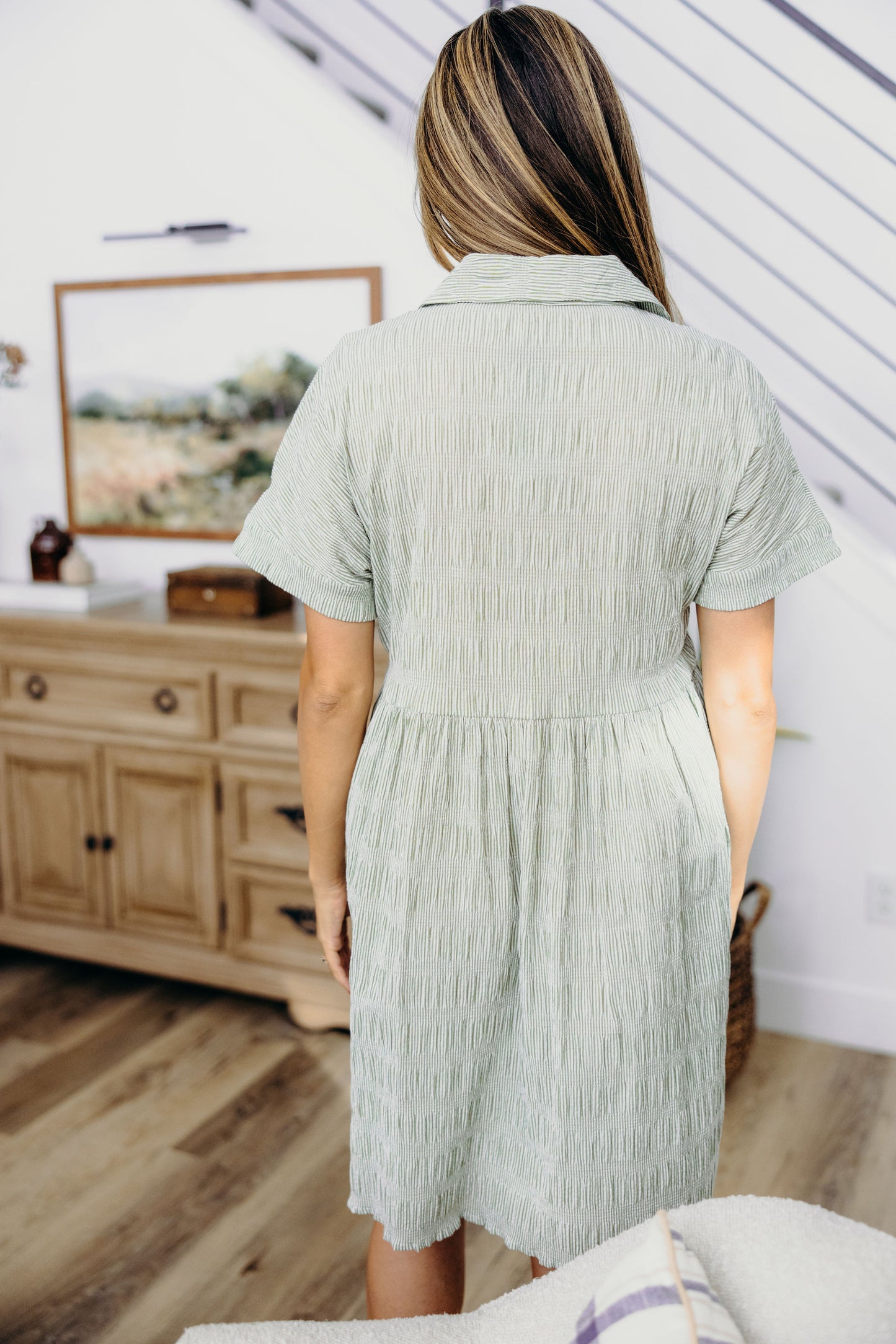 THE BLANCHE IN OLIVE STRIPE