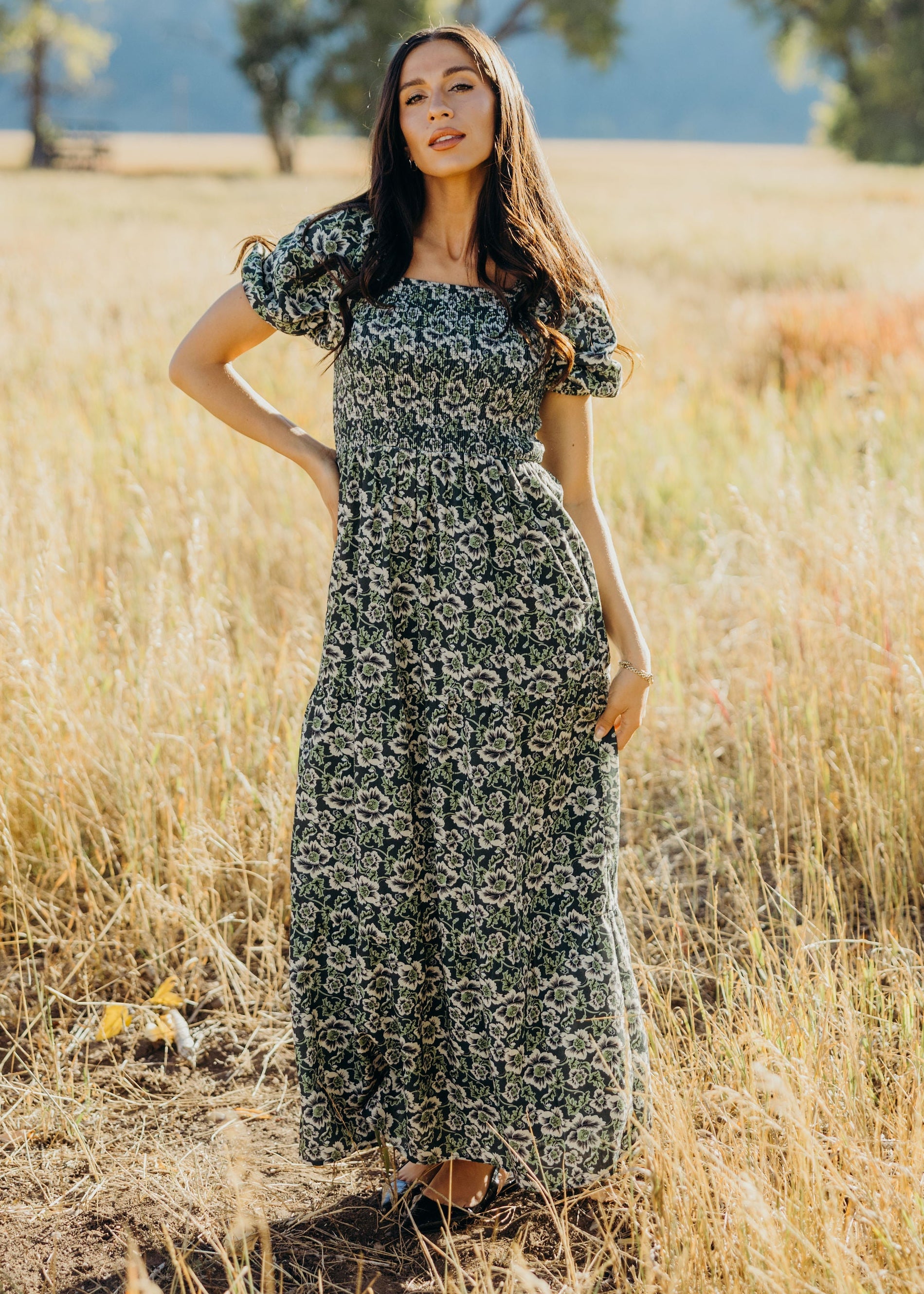 Women's Mikarose The Indigo Maxi Dress XSmall Secret Meadow