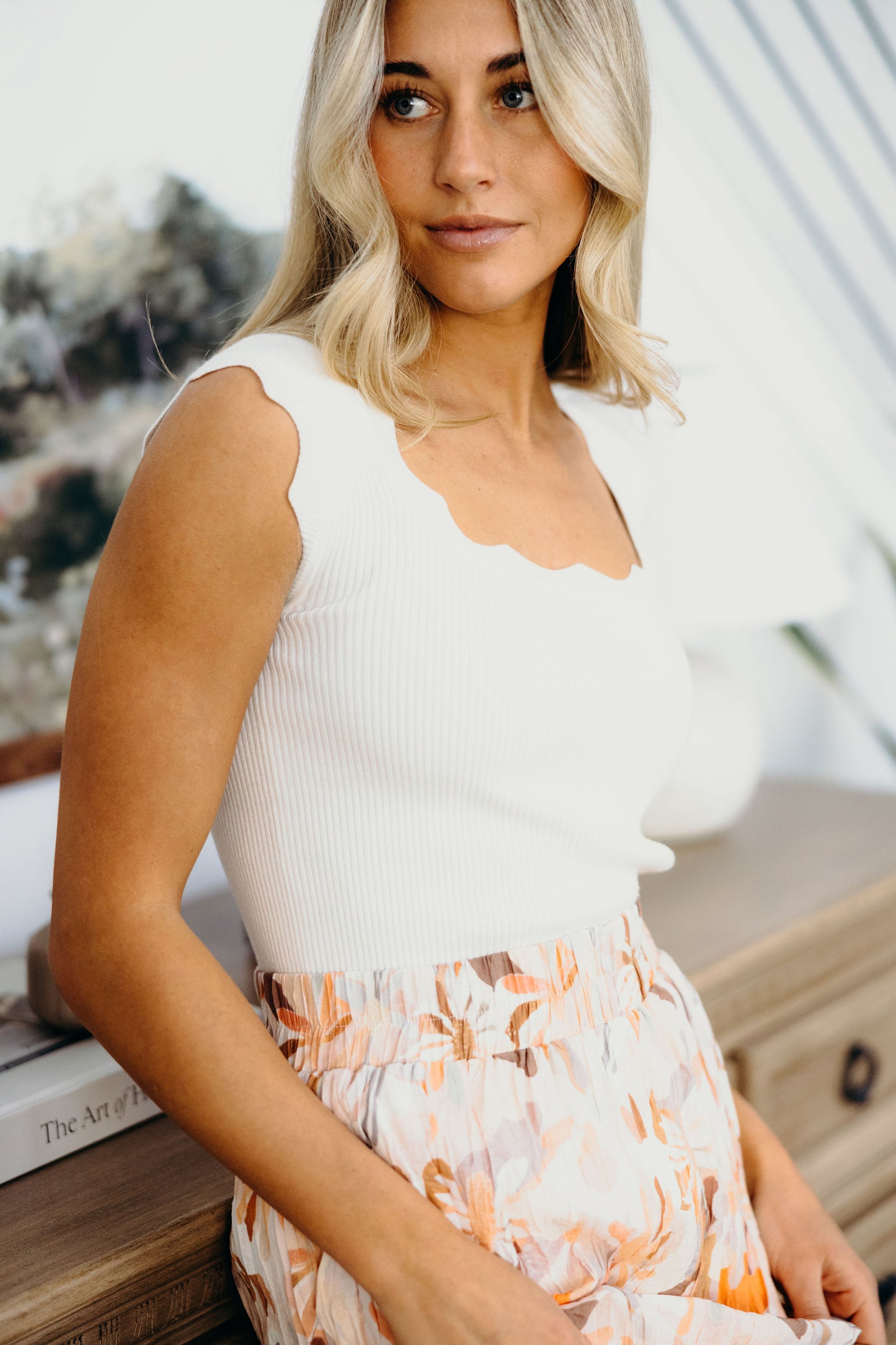 SWEATER TANK IN IVORY