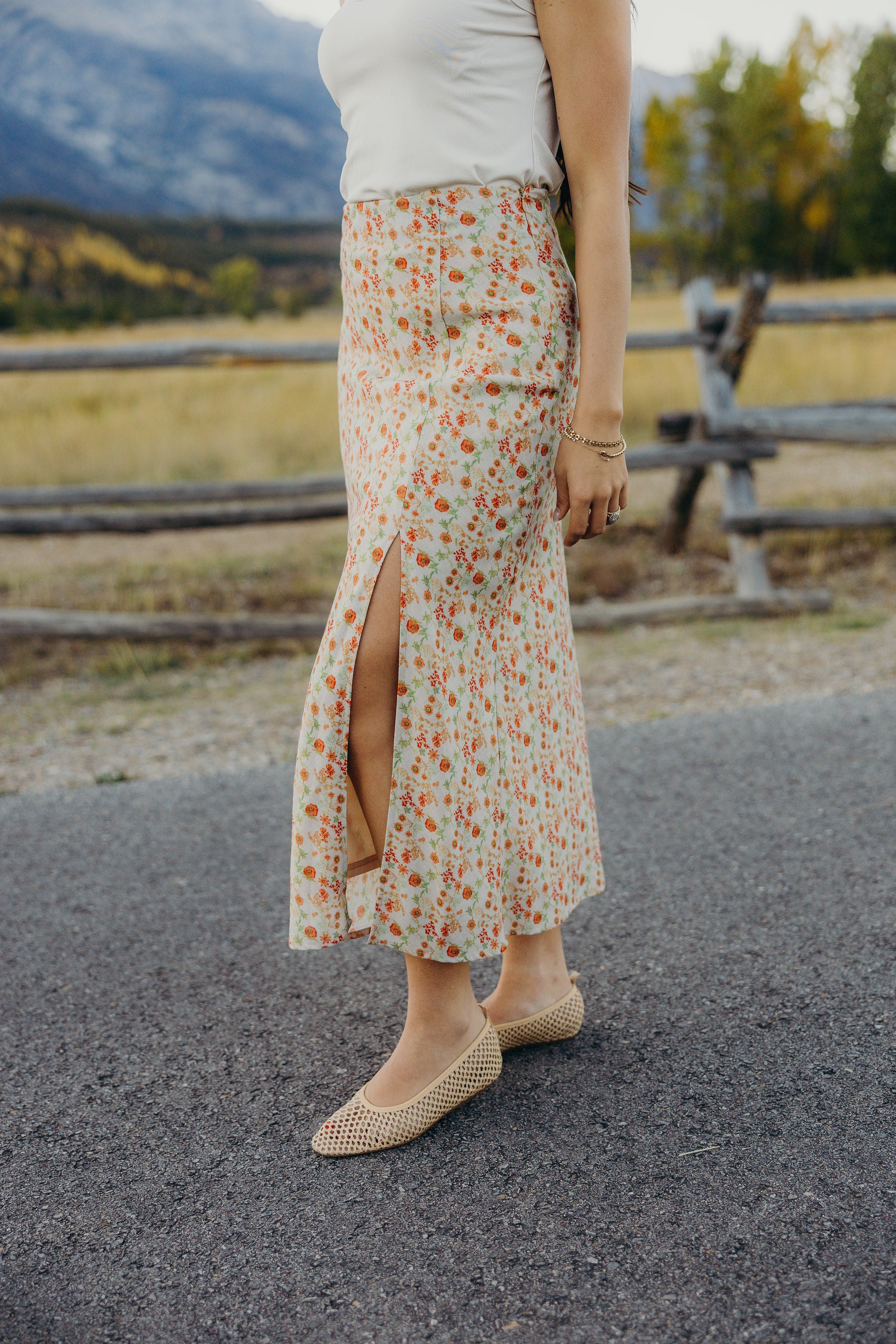 スカート MISTREASS Polo Set Flare Skirt Beige Modest Skirts for Fall – Mikarose Clothing