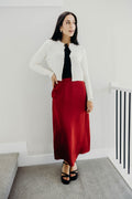 SILK MAXI SKIRT IN FIRED BRICK FINAL SALE
