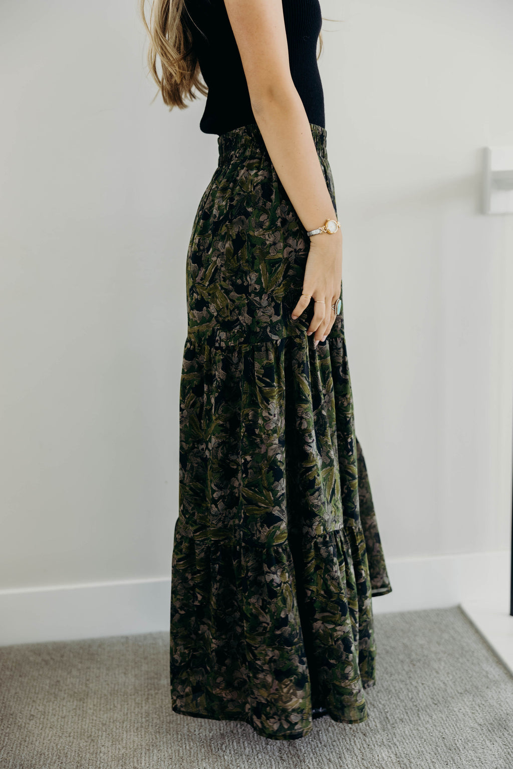 TIERED BOHO SKIRT IN HERITAGE IVY FINAL SALE