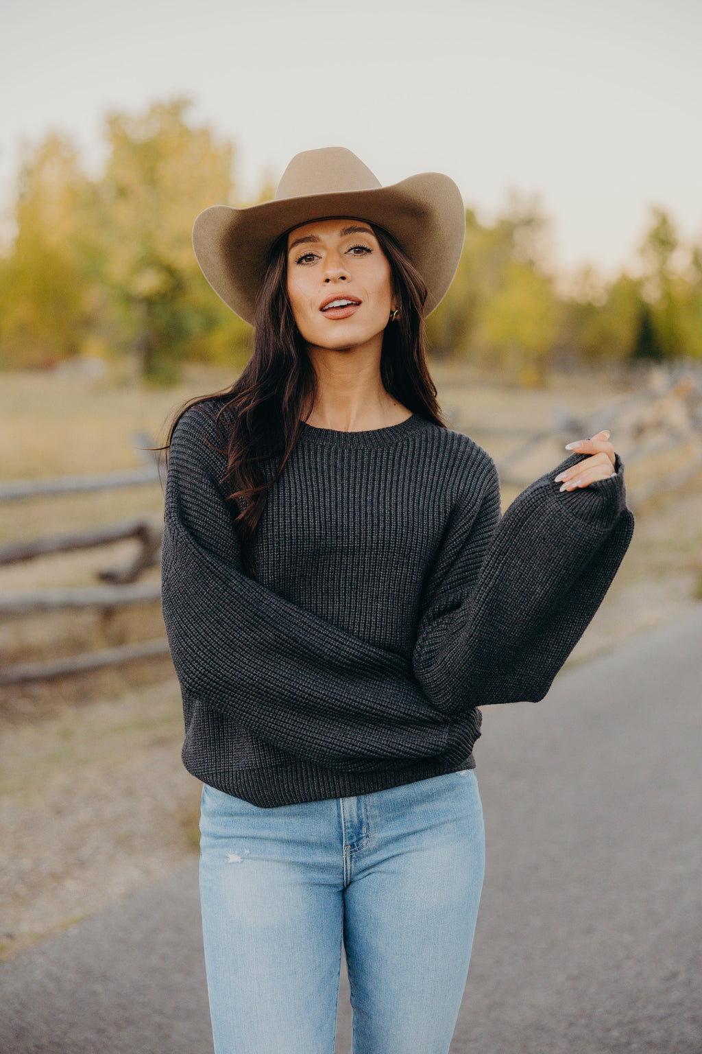 OVERSIZED SWEATER IN BRUSHED NICKEL