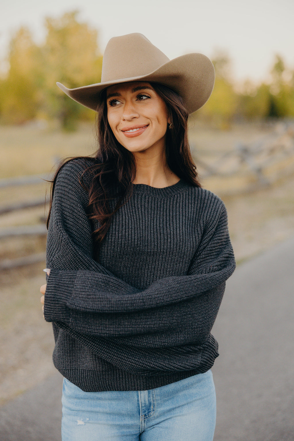 OVERSIZED SWEATER IN BRUSHED NICKEL