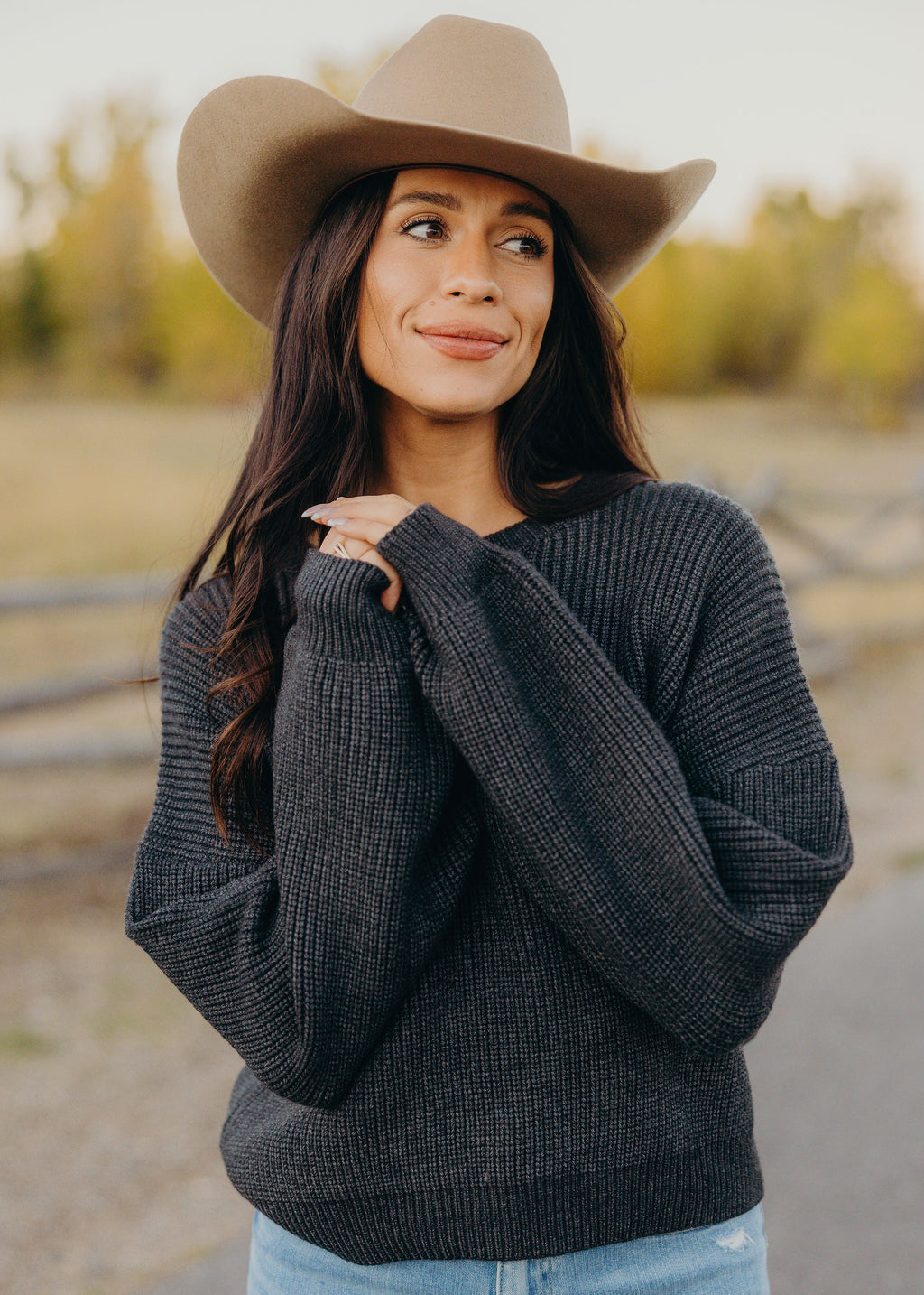 OVERSIZED SWEATER IN BRUSHED NICKEL