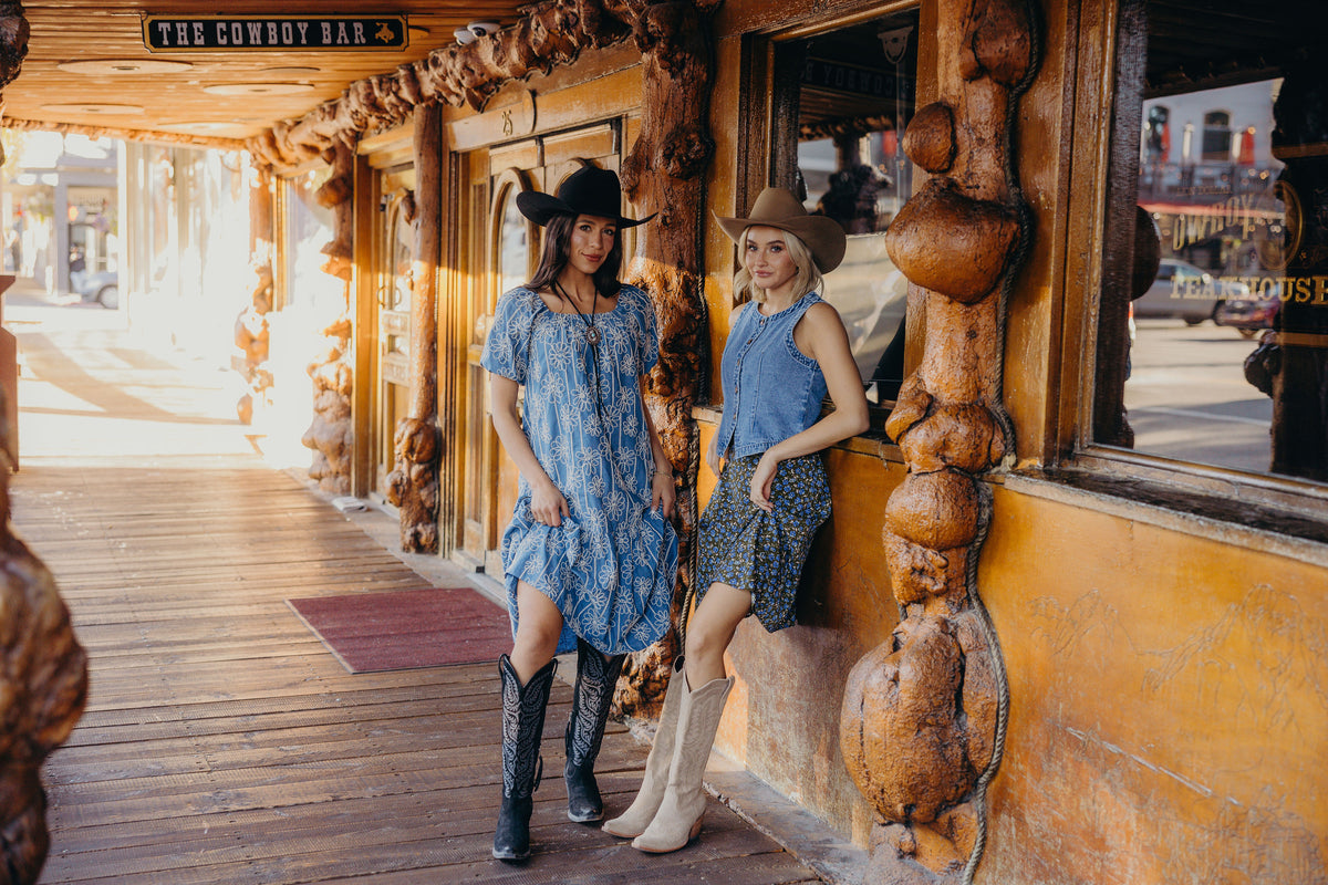 MIDI SLIP SKIRT IN WILD MESA