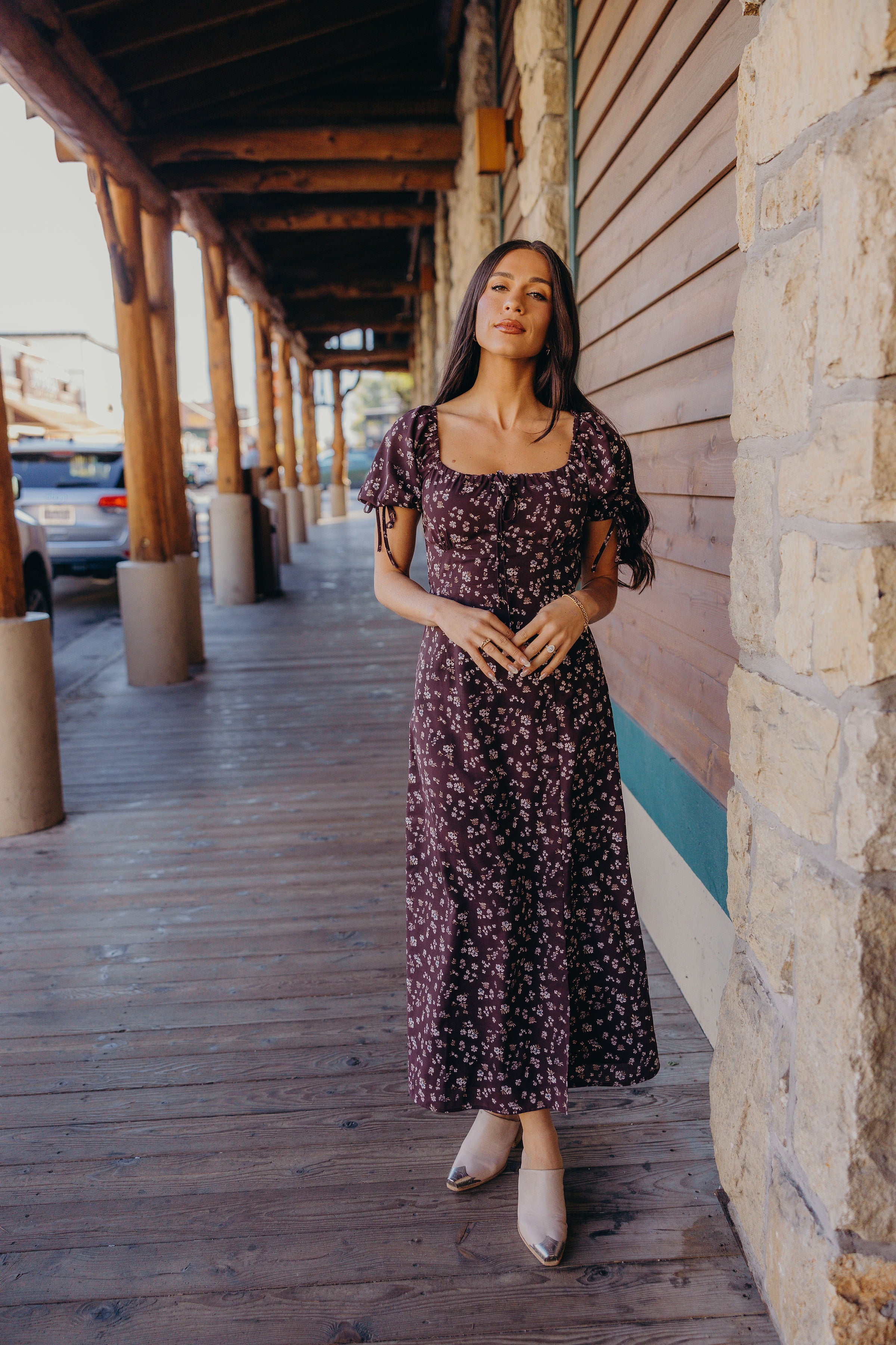 midi modest dresses in cups Women's Summer Cap Sleeve Modest