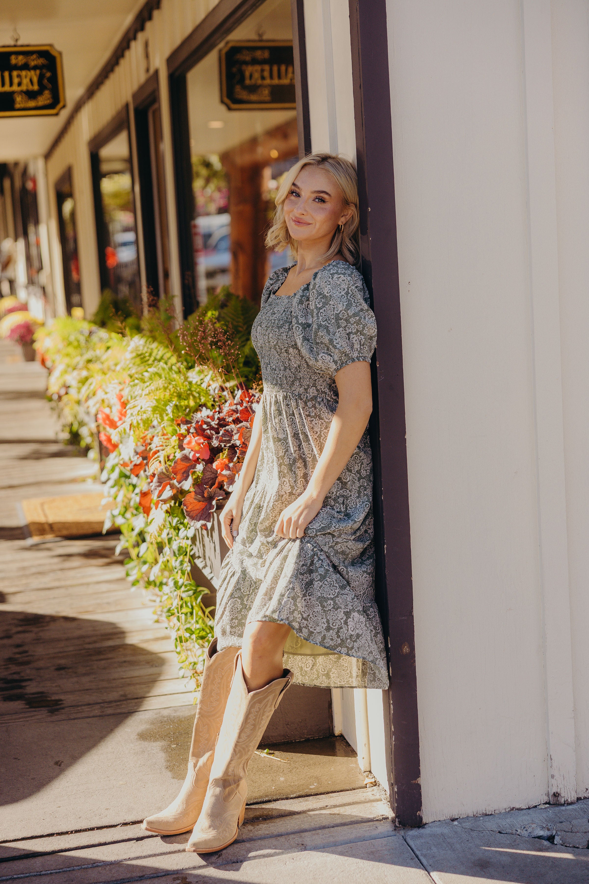 modest fall dresses OKBOP Womens Winter Dresses-Polo Fashion Casual Solid Round-Neck High Waist Long Sleeve Mid Calf Dress Sundress Summer Modest Dresses for Fall XS