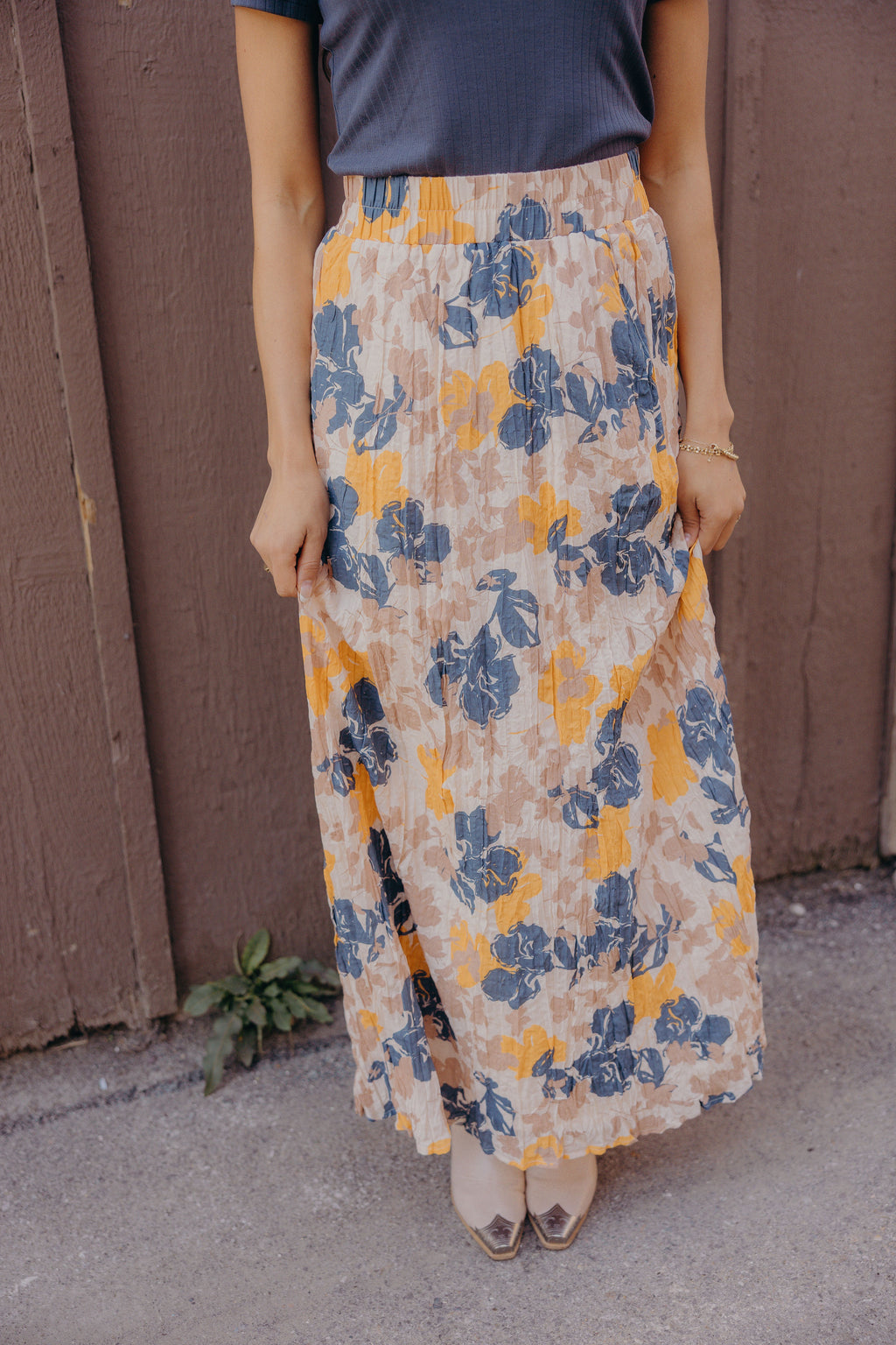 MAXI SKIRT IN DUSTY HORIZON