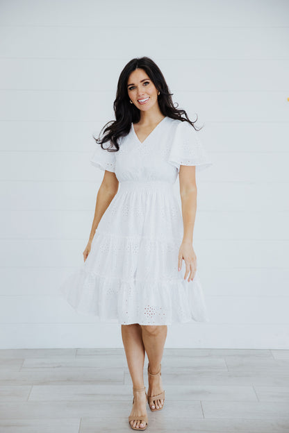 THE JACKIE IN WHITE EYELET