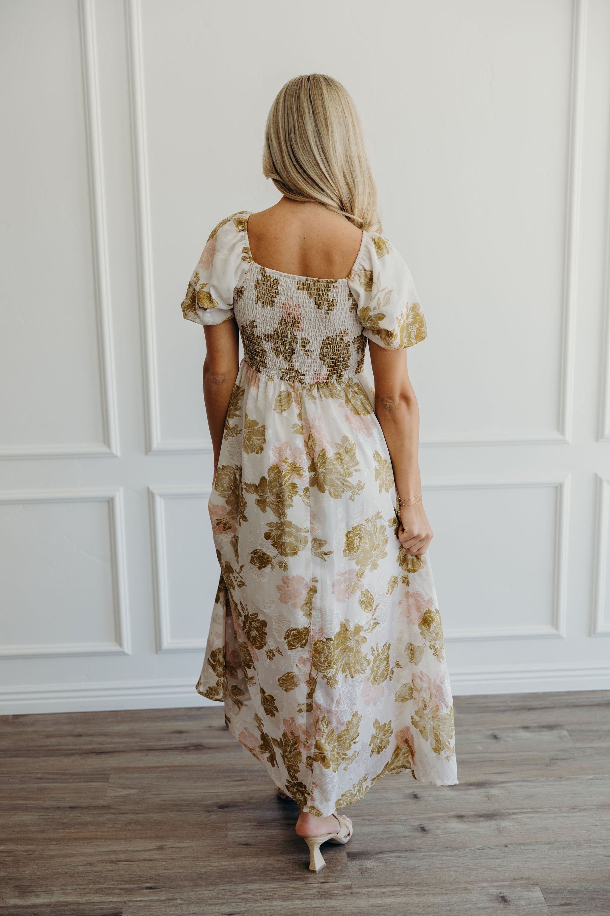Floral Dress Sleevies Modest Clothing THE WINNIE IN OLIVE OASIS