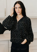 BOHO BUTTON BLOUSE IN HIDDEN GARDEN