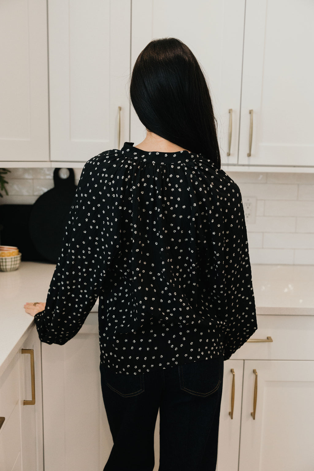 BOHO BUTTON BLOUSE IN HIDDEN GARDEN