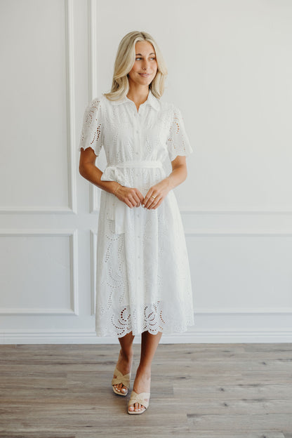 THE COSETTE IN WHITE EYELET