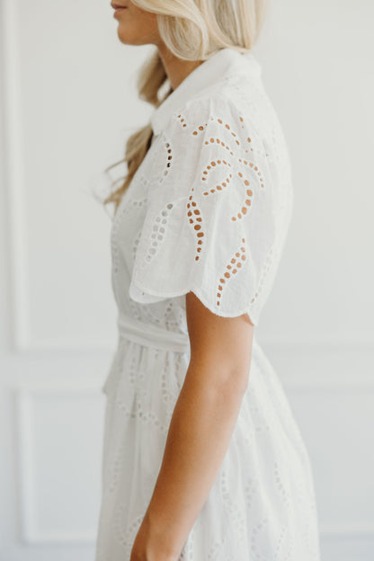 THE COSETTE IN WHITE EYELET