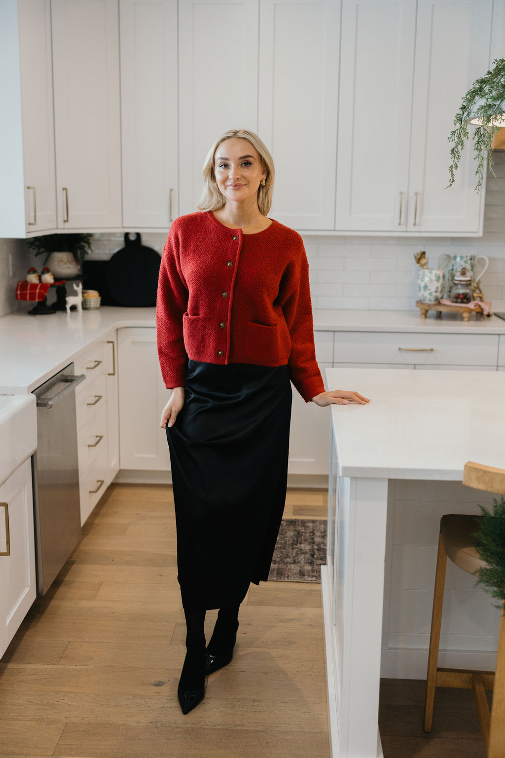 SLIP SKIRT IN BLACK FINAL SALE