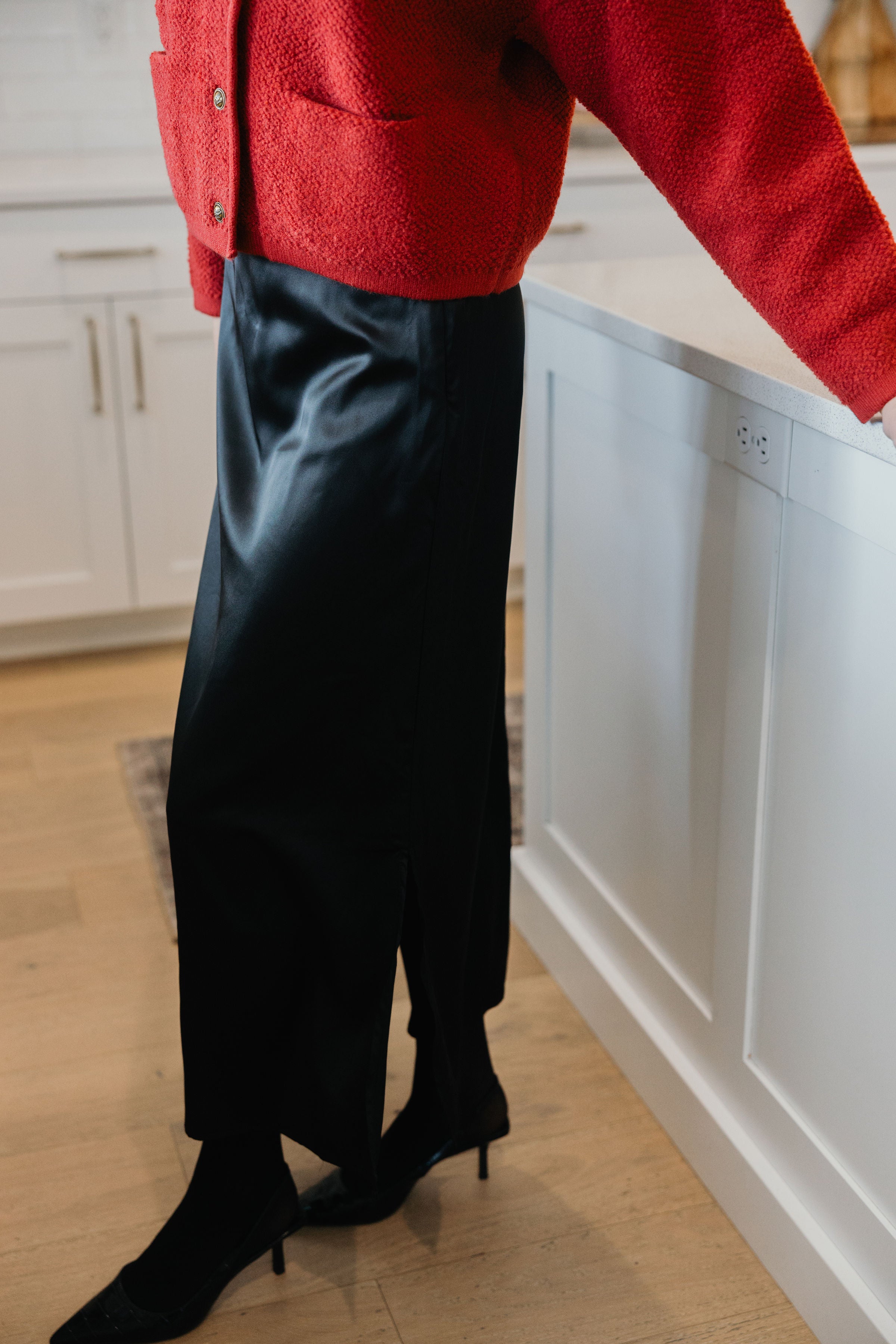 SLIP SKIRT IN BLACK FINAL SALE