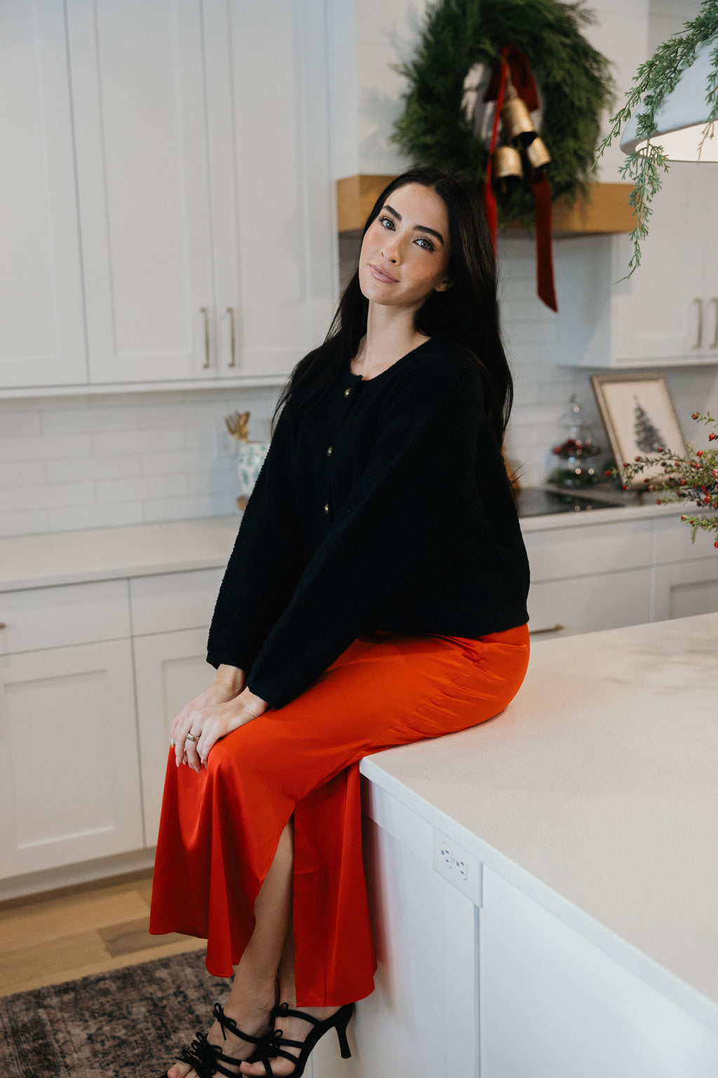 SLIP SKIRT IN RED FINAL SALE