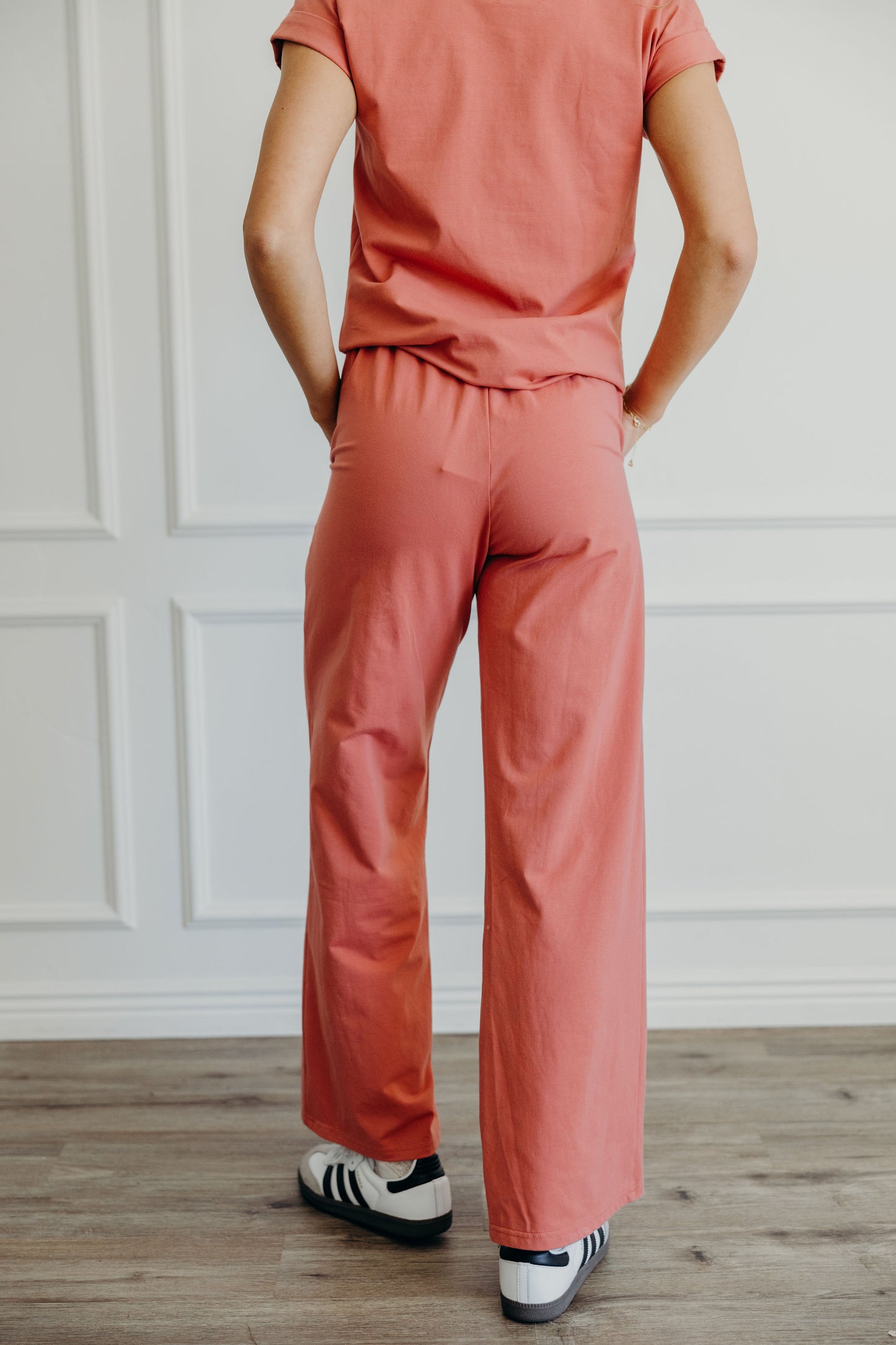 WIDE LEG LOUNGE PANTS IN WATERMELON