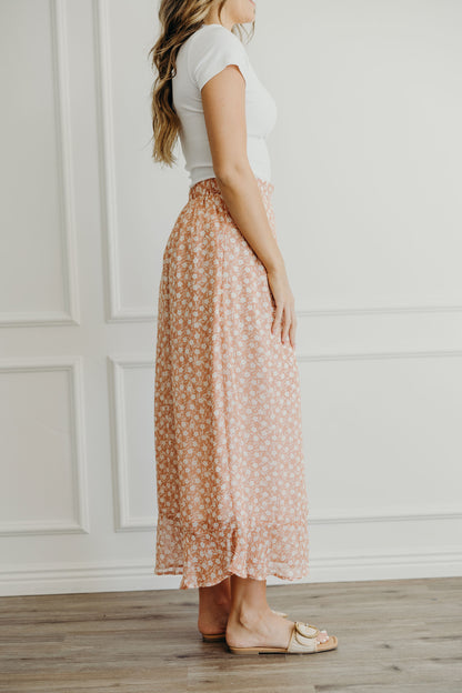 SLIT FRONT MAXI IN FLORAL PUNCH