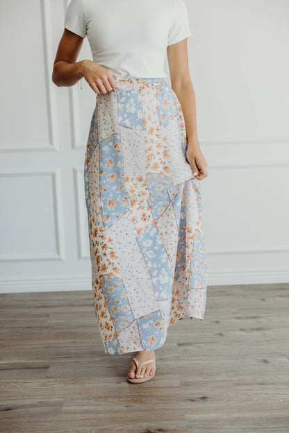 MAXI SLIP SKIRT IN DAFFODIL DREAMS