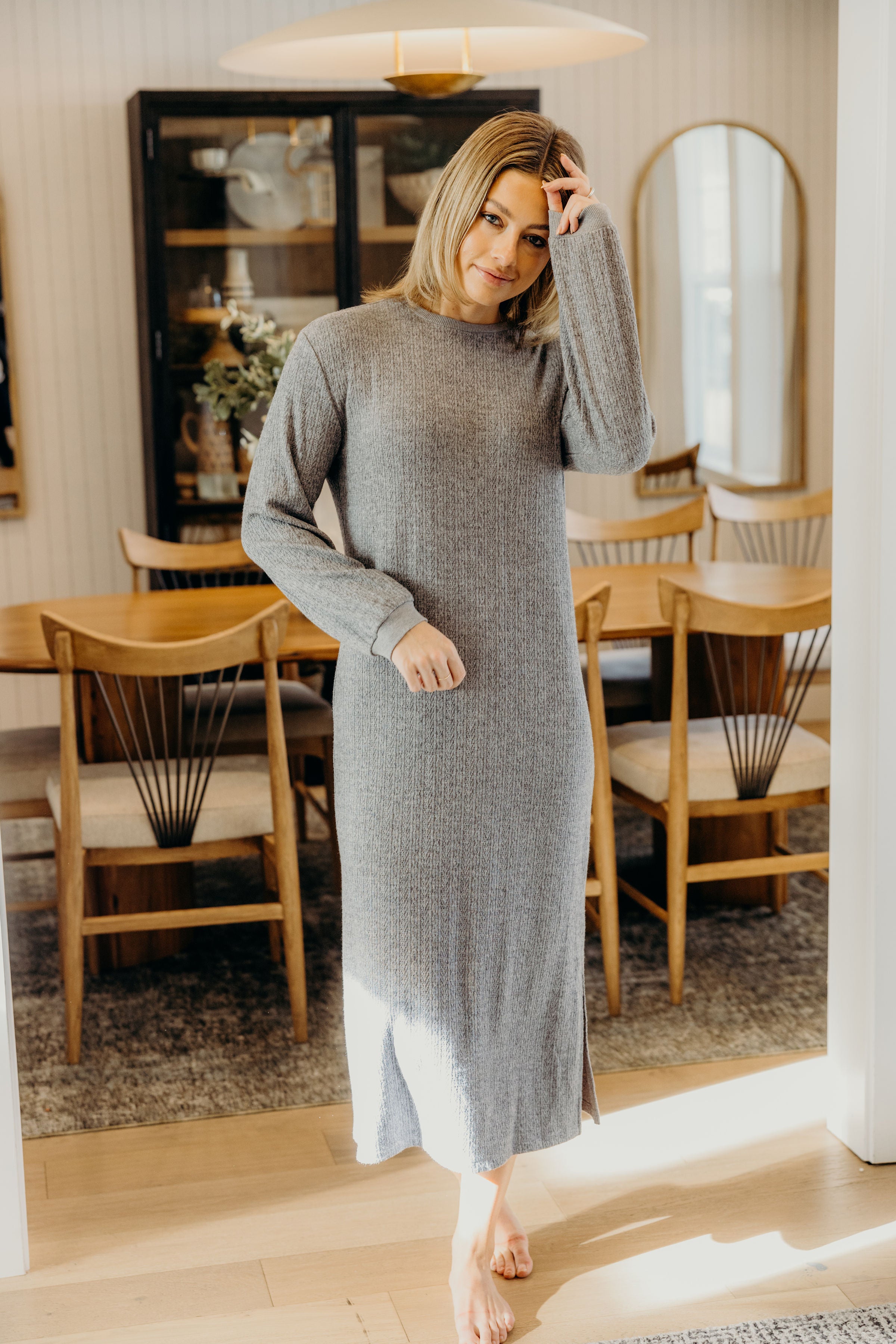 modest grey dress Your Favorite Dress - Gray Floral