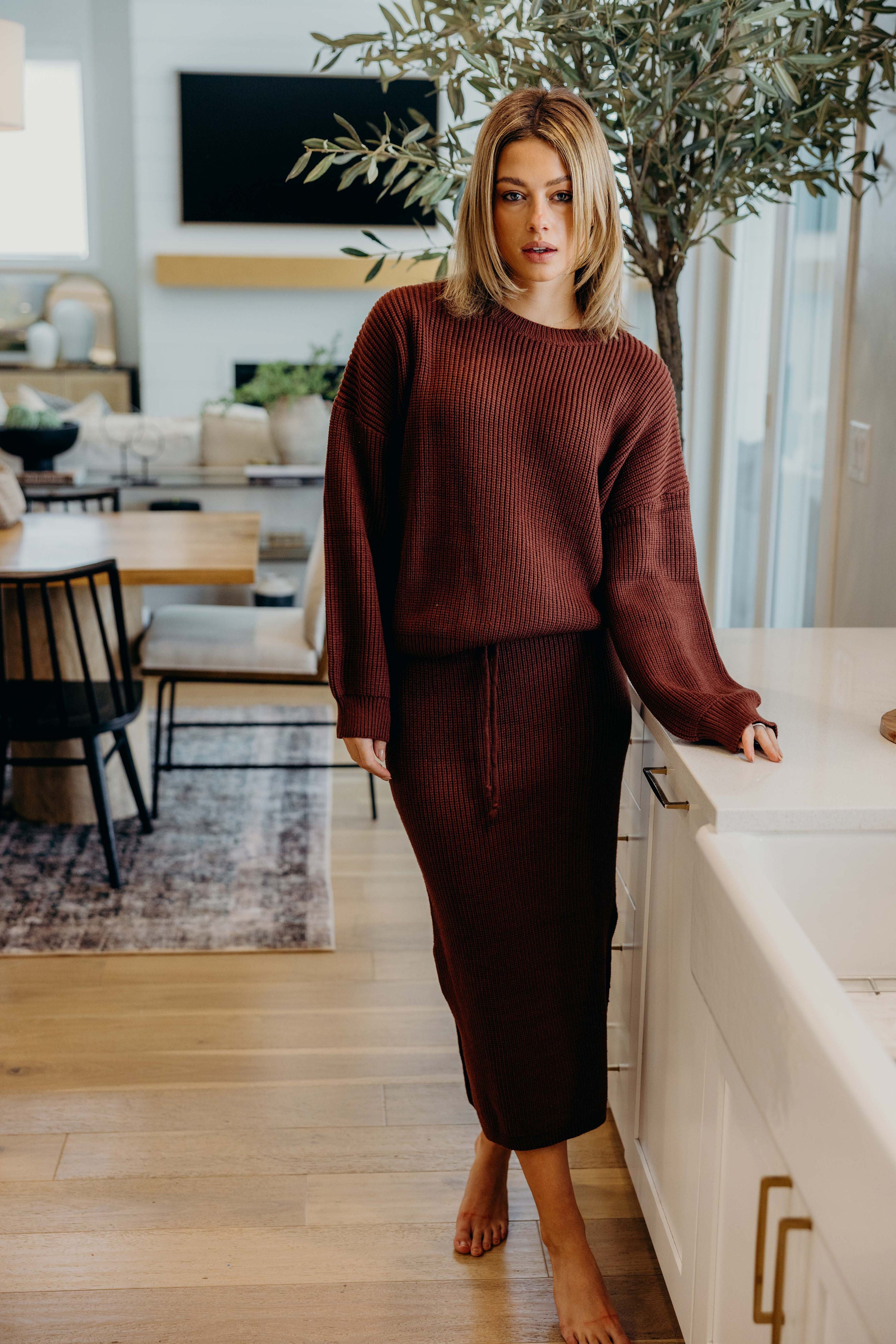 OVERSIZED SWEATER IN MAPLE