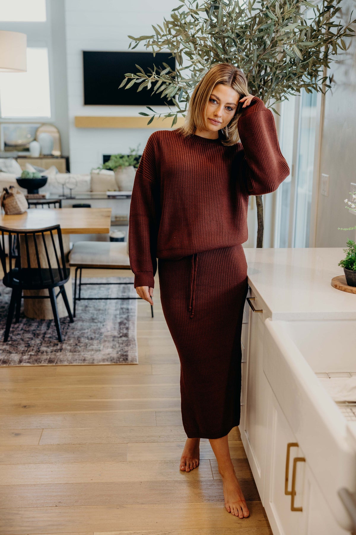 OVERSIZED SWEATER IN MAPLE