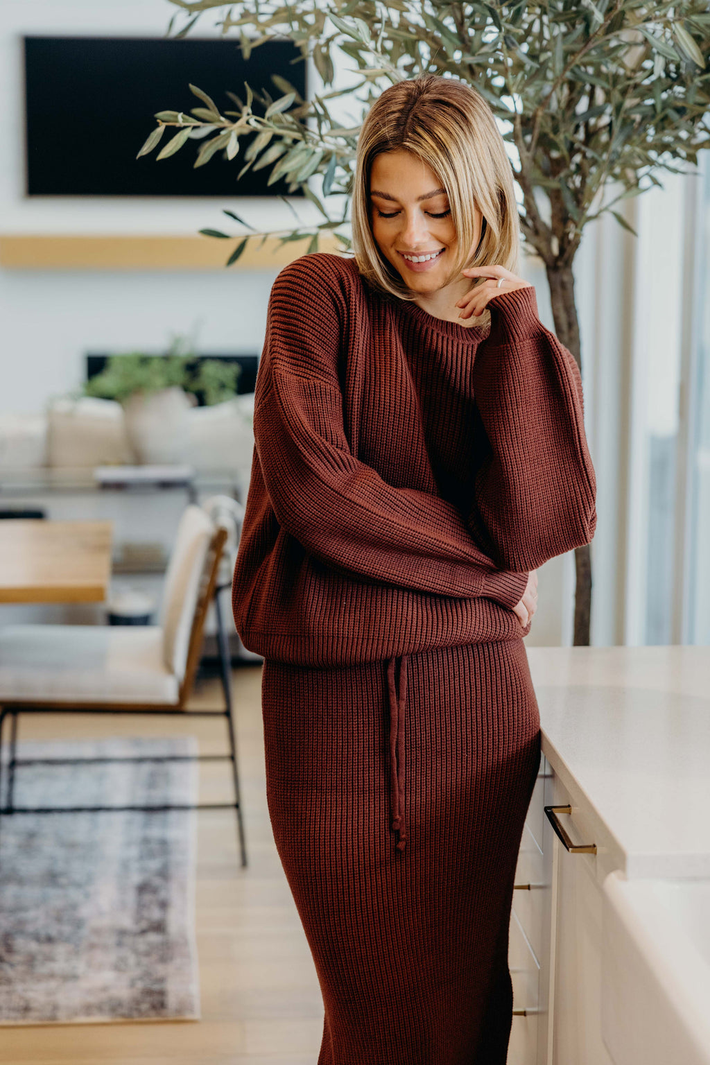 OVERSIZED SWEATER IN MAPLE