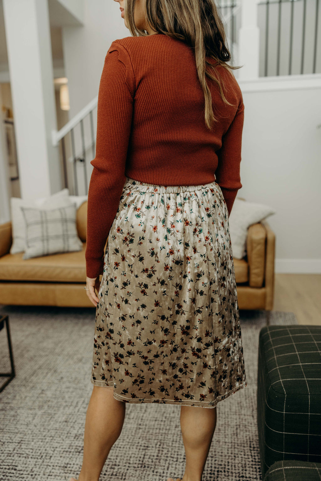 A LINE SKIRT IN IRISH TWINE
