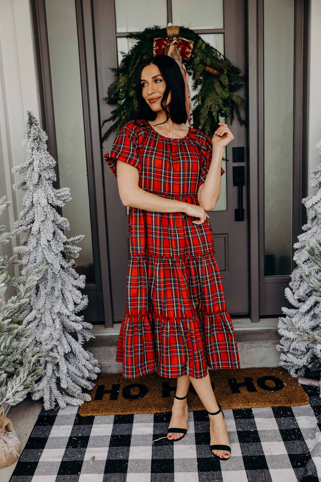 THE SERENA IN CRANBERRY PLAID FINAL SALE