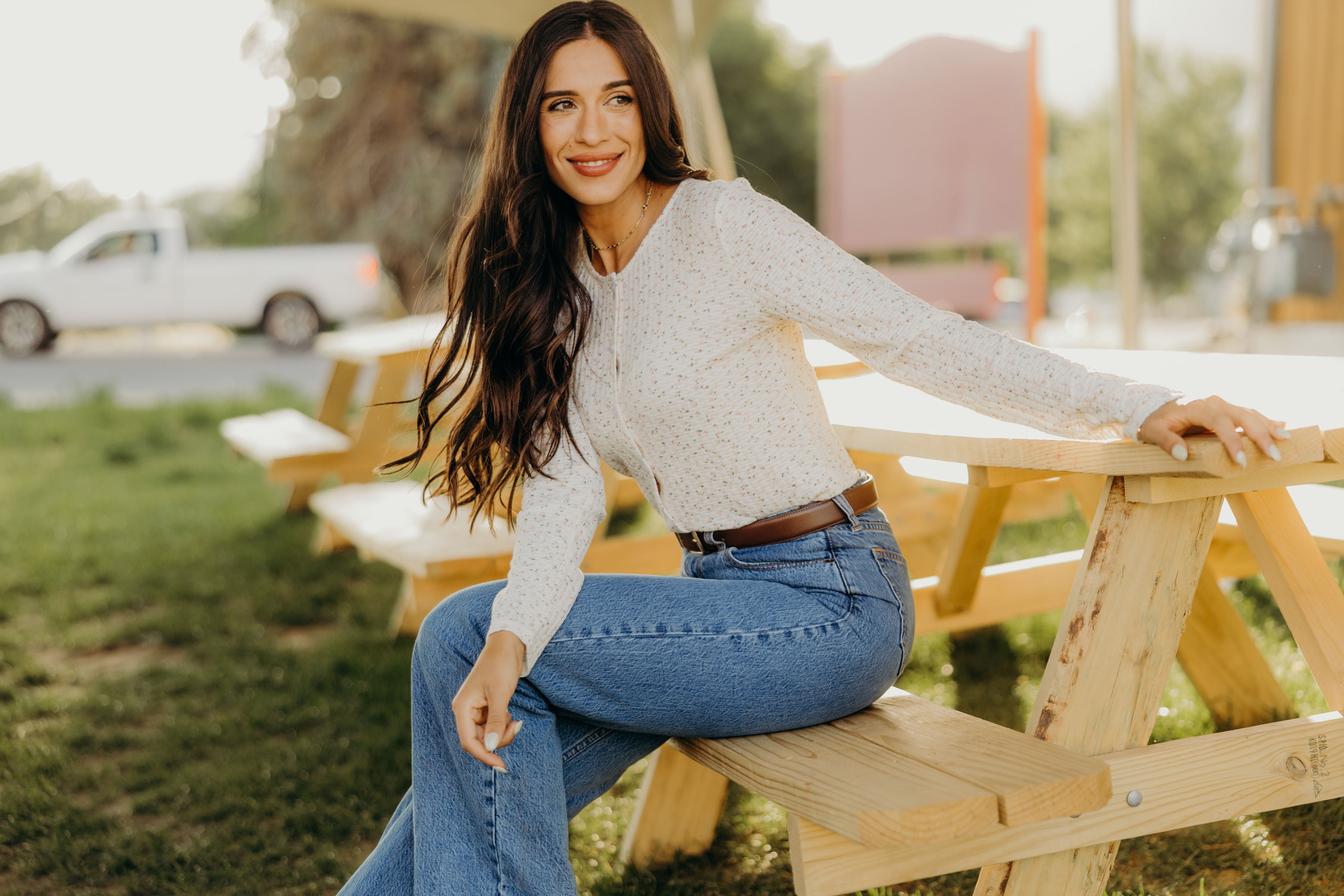 POINTELLE BUTTON CARDIGAN IN SPANISH VILLA FINAL SALE
