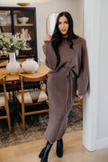 MIDI SWEATER SKIRT IN OAK FINAL SALE