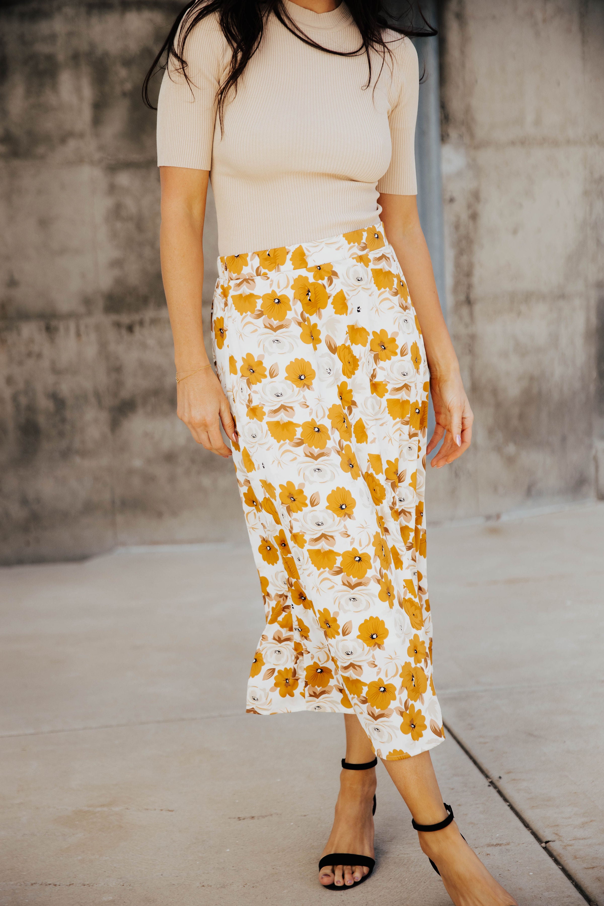 Fall floral skirts hotsell