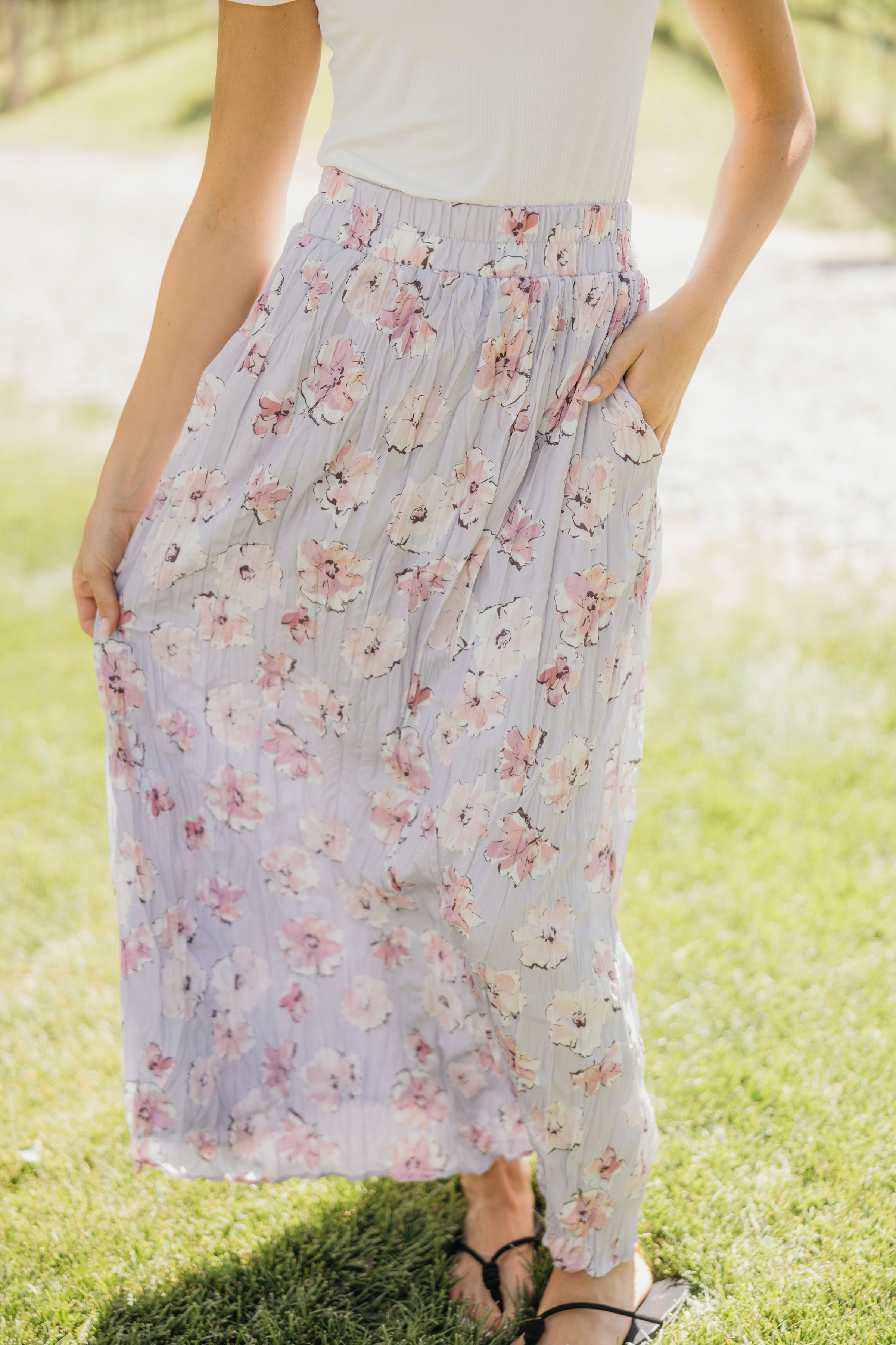 MAXI SKIRT IN ORCHID WHISPER