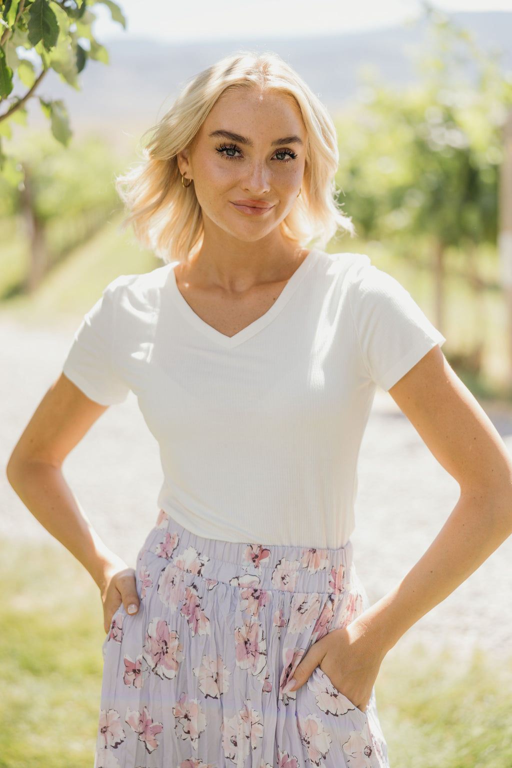 MAXI SKIRT IN ORCHID WHISPER