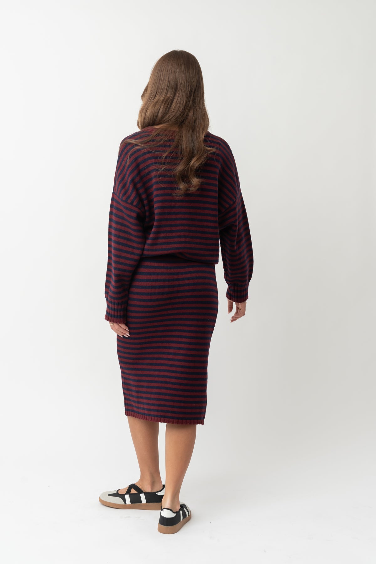 CAMPUS SKIRT IN NAVY STRIPE
