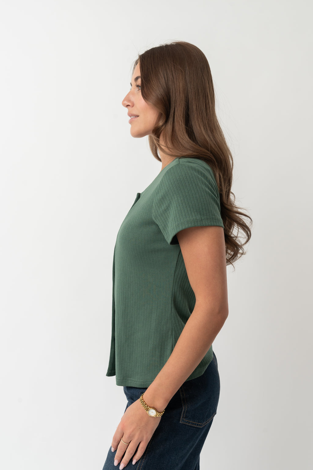 SHORT SLEEVE POINTELLE CARDI IN TENNIS COURT