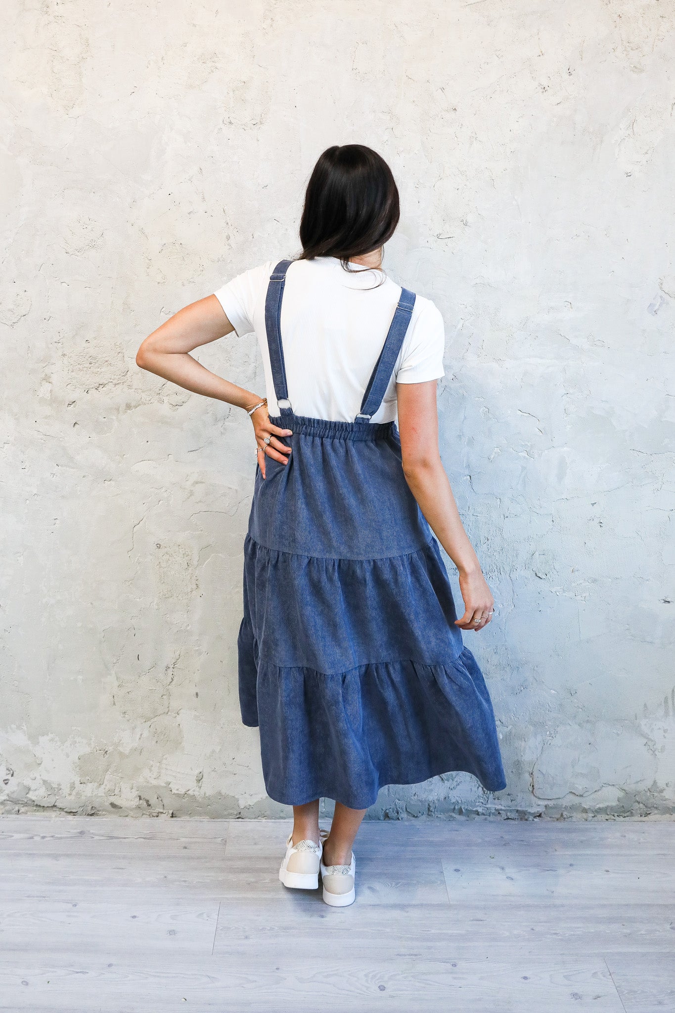 Modest 2025 pinafore dress