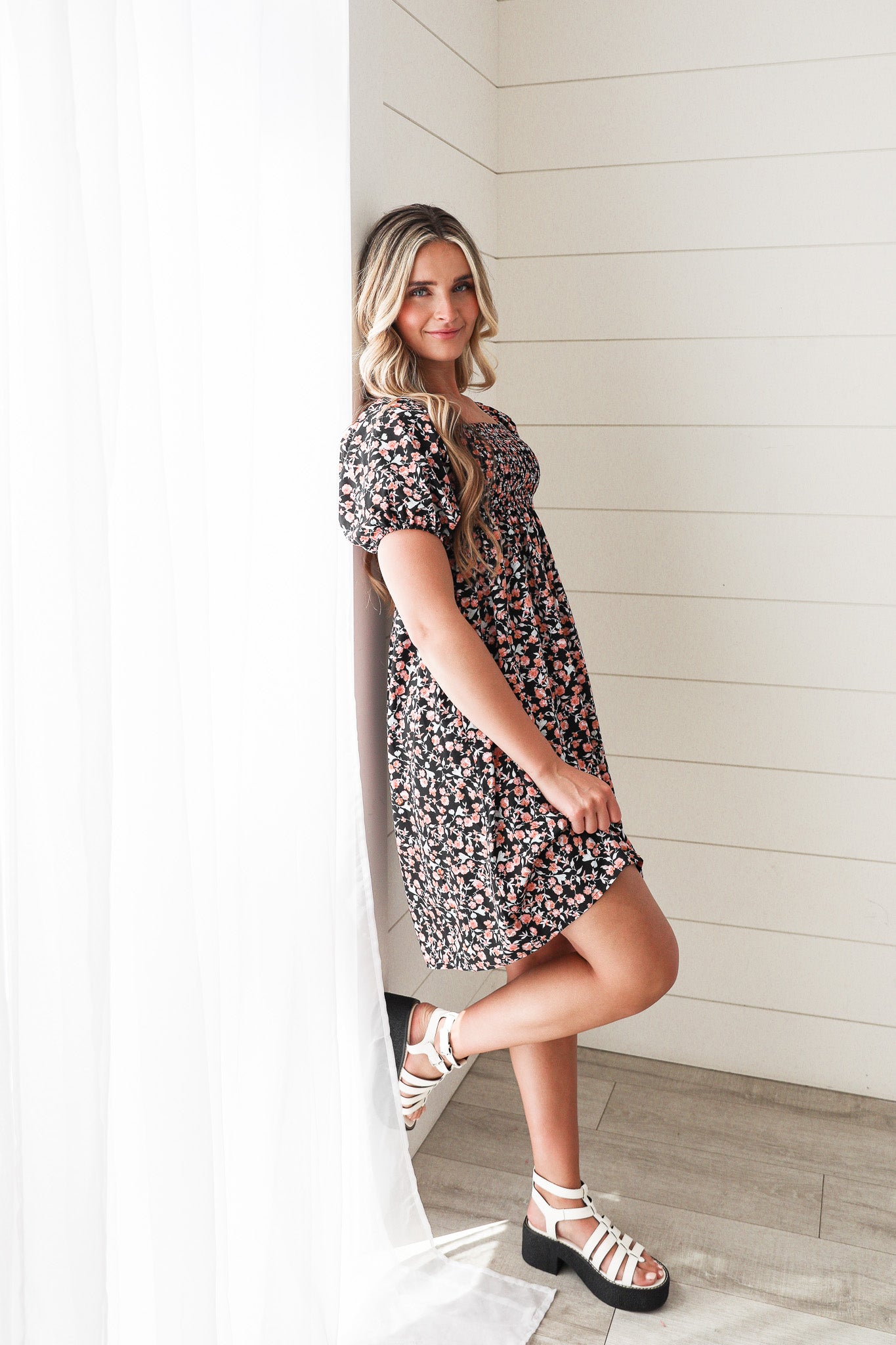 Modest coral outlet dress