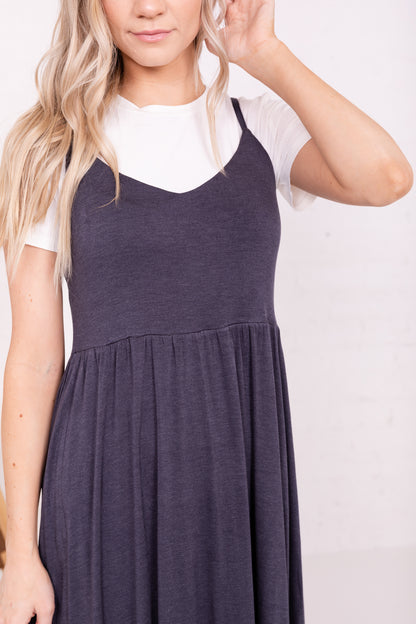 THE TYLEE IN HEATHERED NAVY FINAL SALE